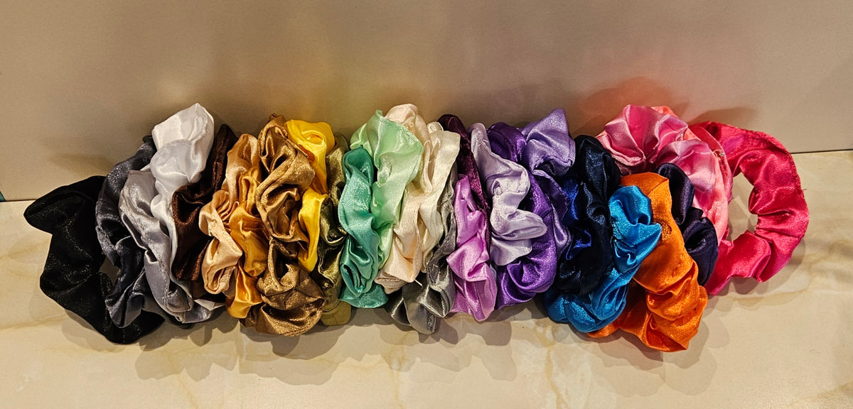 🎀 Chouchou en satin - 30 coloris différents