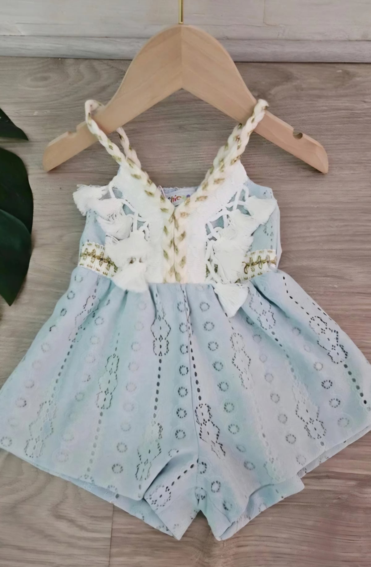 🌸 Combi-short bohème à franges – Bébé fille