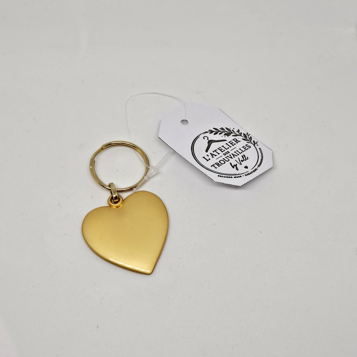 Porte-clé cœur doré ✨