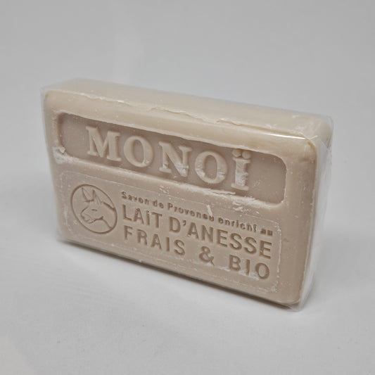 🌺 Savon au lait d’ânesse frais & bio – Monoï – 100 g