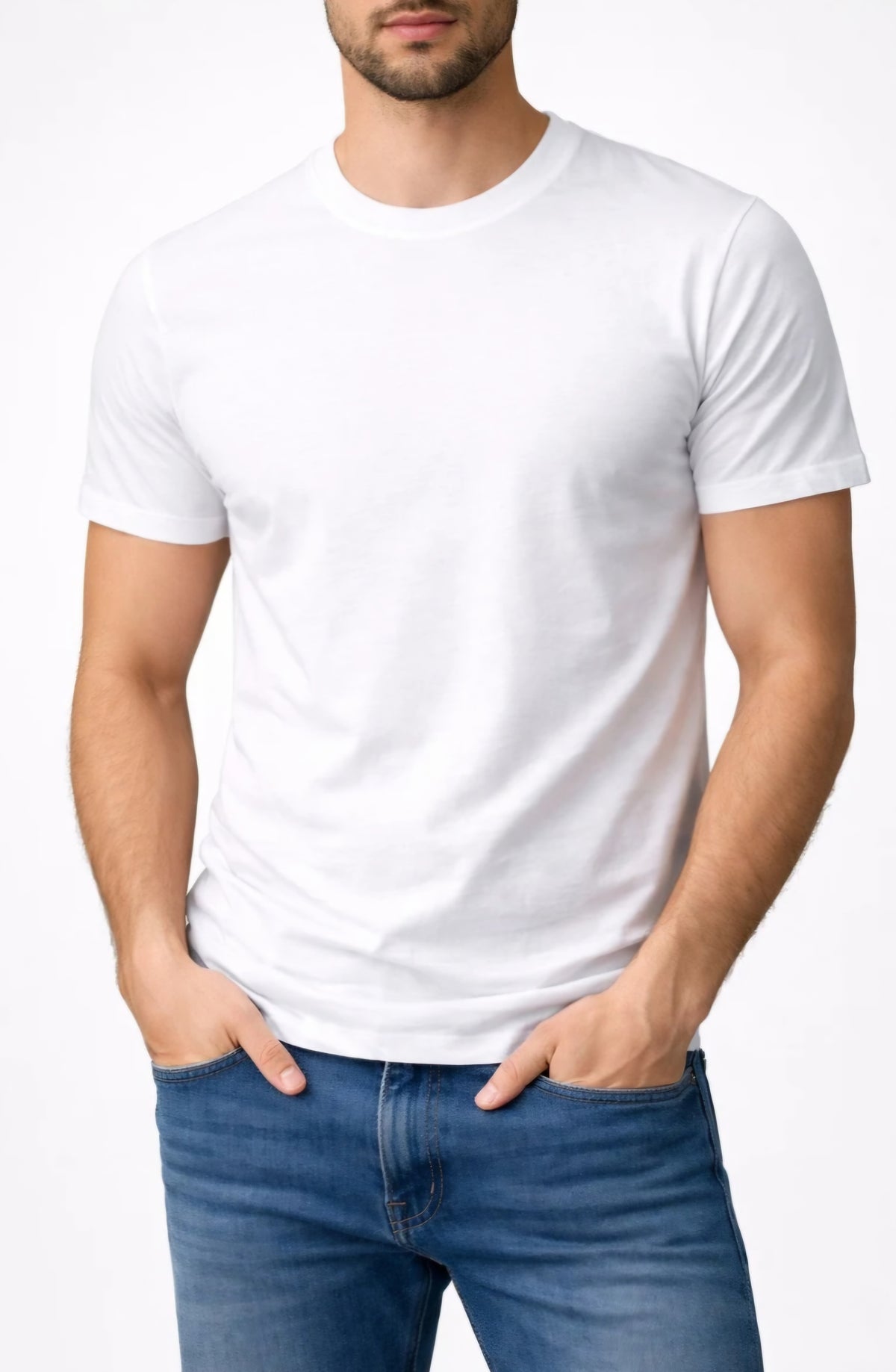 T-shirt basique uni à manches courtes 👕