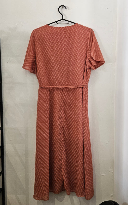 🌸 Robe Vila cache-cœur – Bois de rose – Taille 40