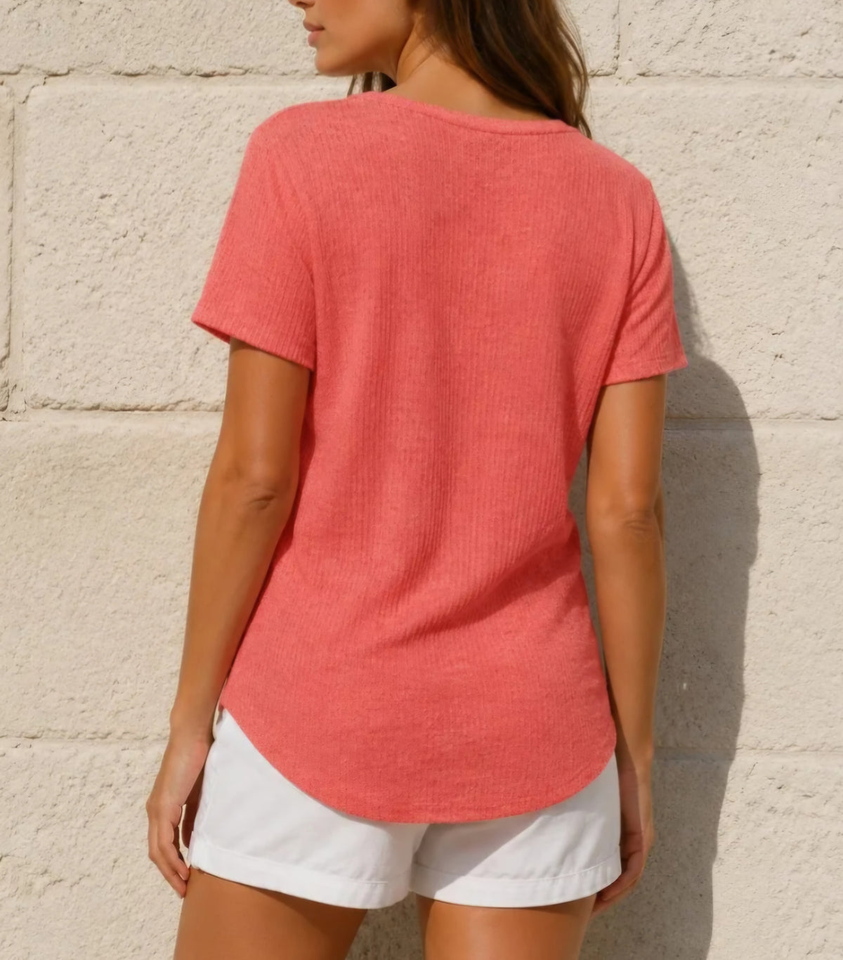 T-shirt chiné à manches courtes avec col zippé ✨️
