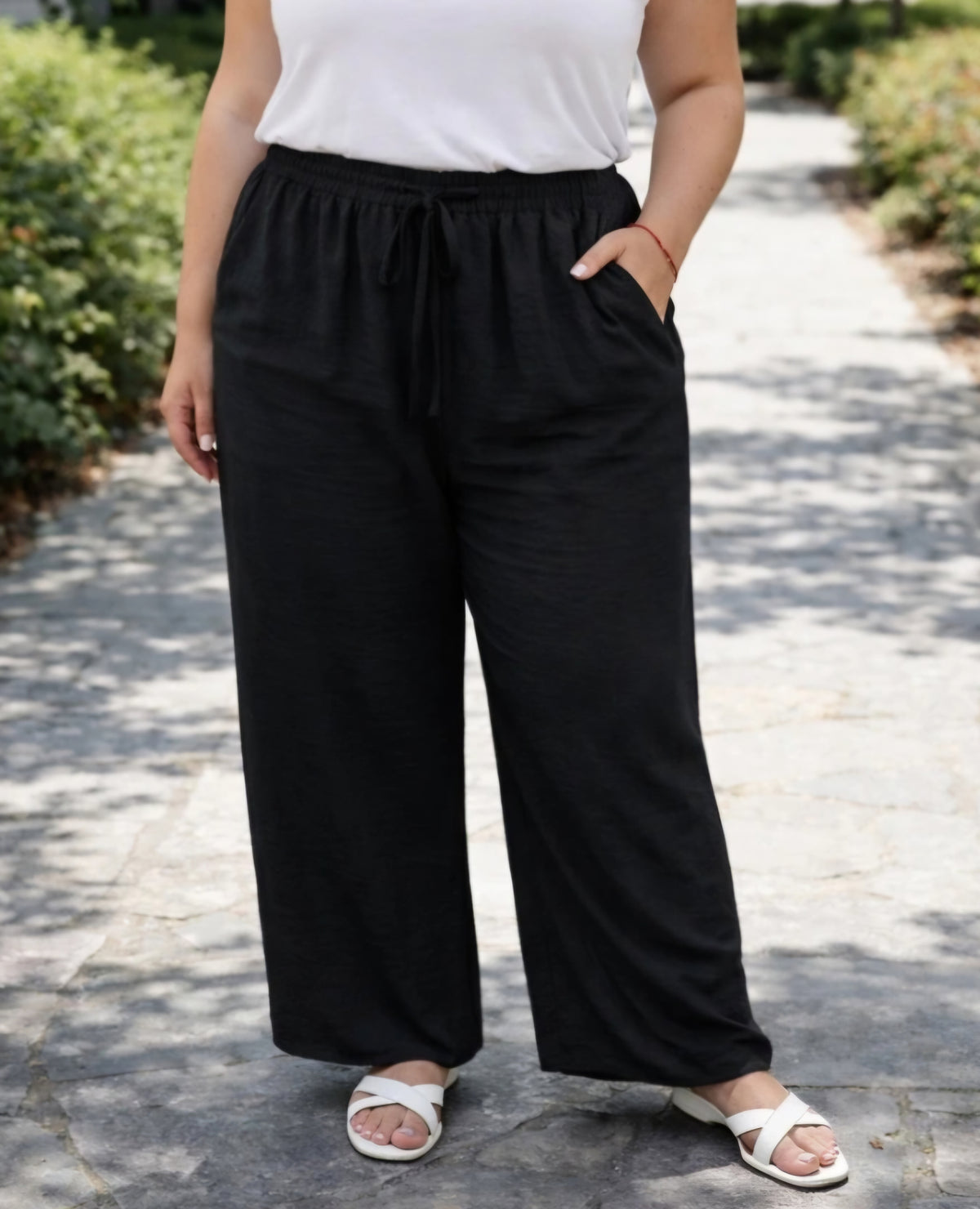 🌿 Pantalon fluide grande taille