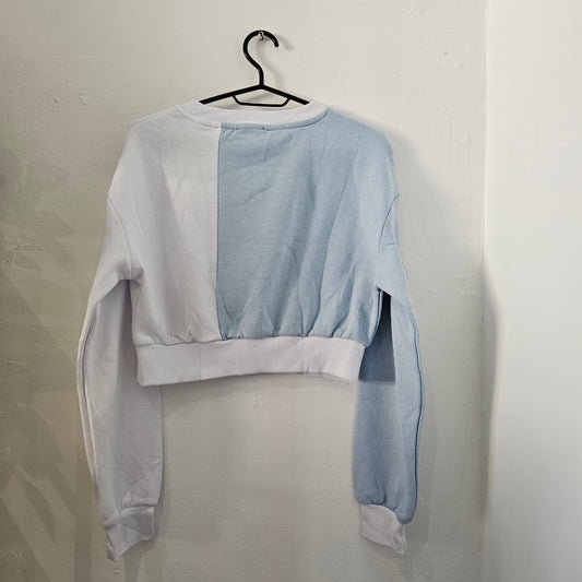 Sweat bleu et blanc - Jennyfer - Taille S