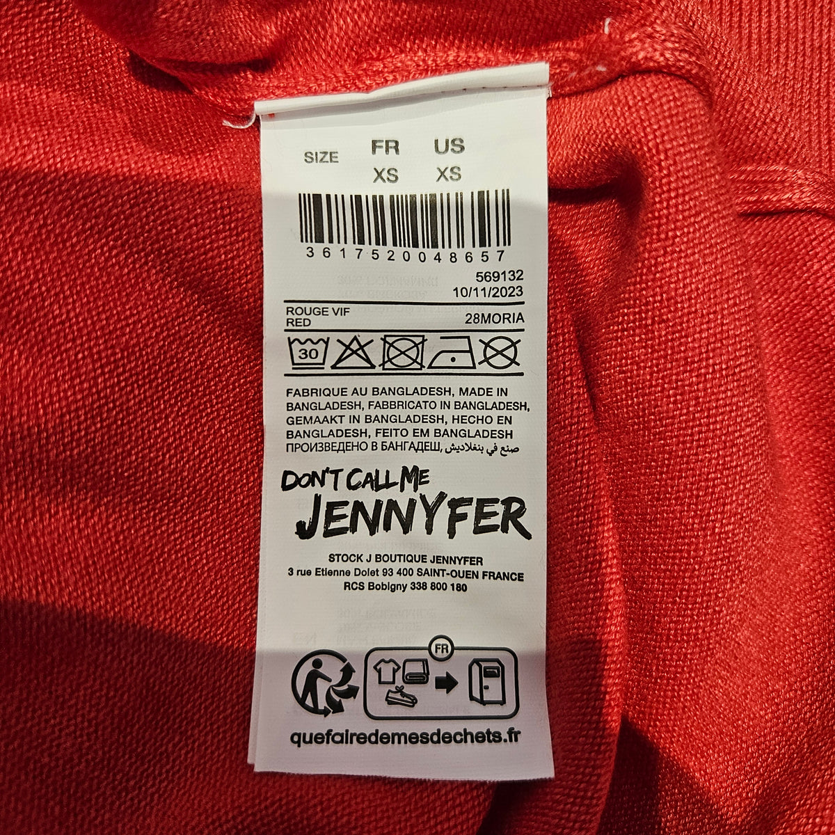 Pull rouge - Jennyfer - Taille  XS