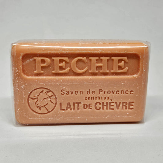 🍑 Savon au lait de chèvre frais & bio – Pêche – 100 g