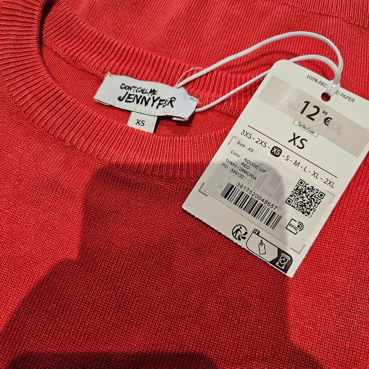 Pull rouge - Jennyfer - Taille  XS