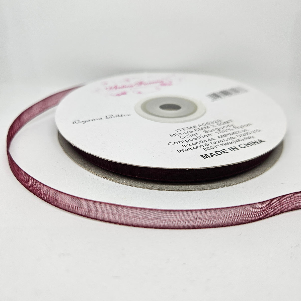 🎀 Ruban organza – 6 mm x 50 m