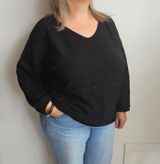 Pull scintillant col V ✨️