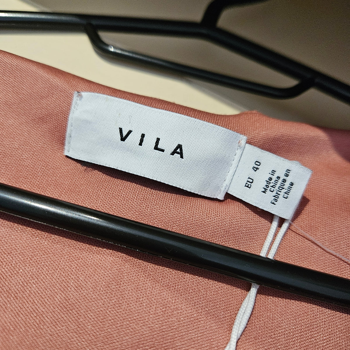 🌸 Robe Vila cache-cœur – Bois de rose – Taille 40