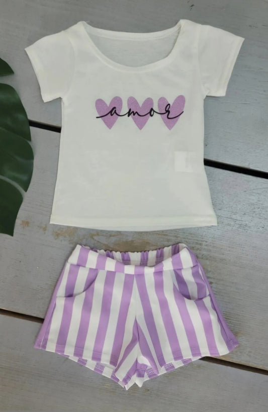 ☀️ Ensemble tee-shirt & short – Esprit estival