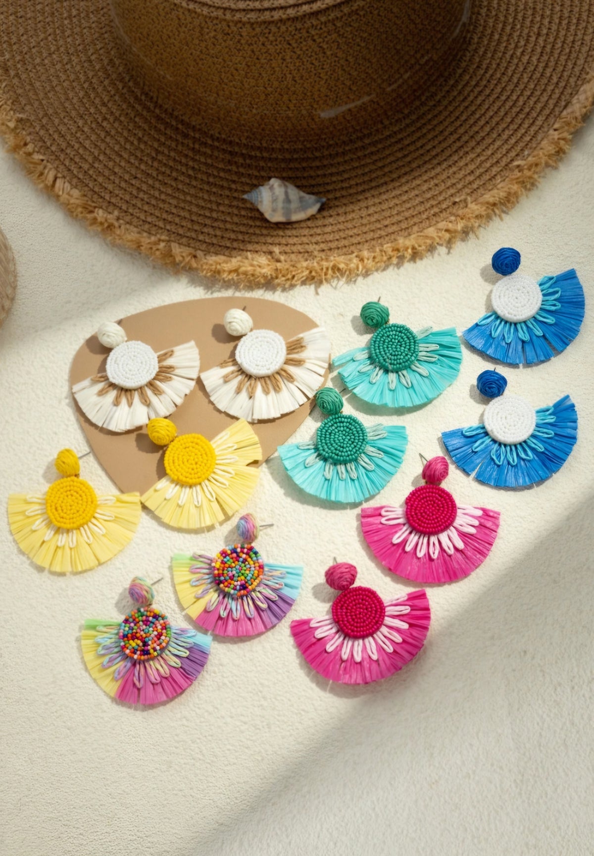 🌈 Boucles d’oreilles éventail