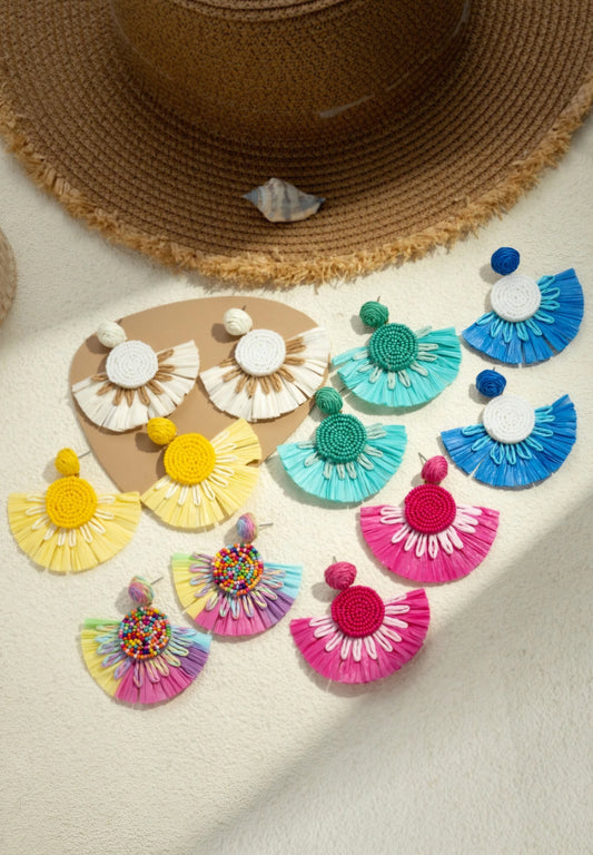 🌈 Boucles d’oreilles éventail