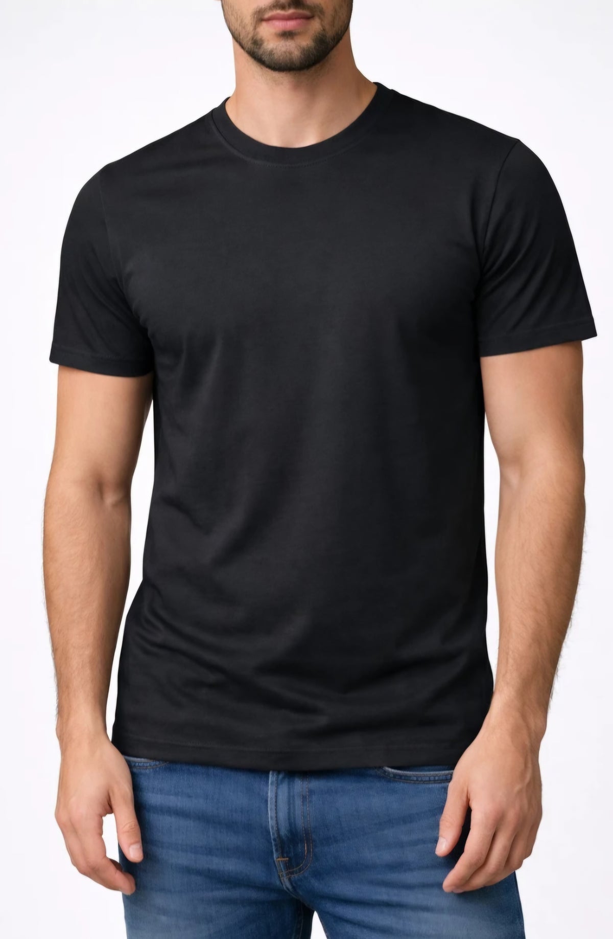 T-shirt basique uni à manches courtes 👕