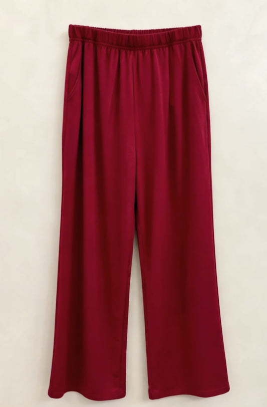 Pantalon grande taille stretch droit à taille élastique