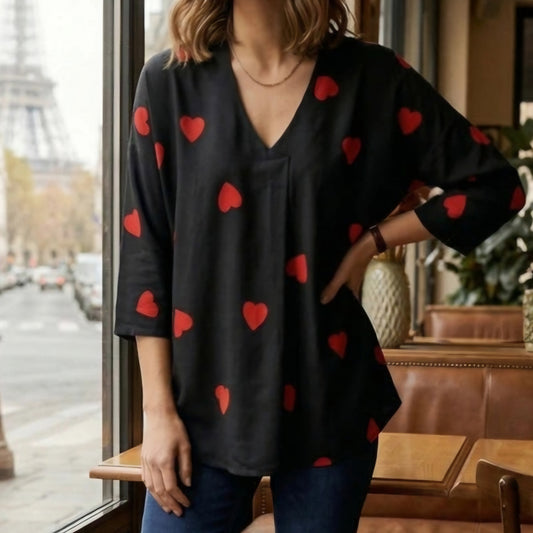 Blouse à cœur rouge ❤️