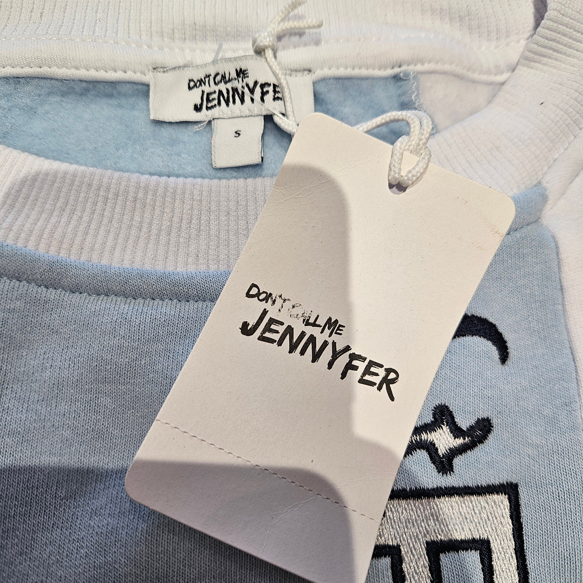 Sweat bleu et blanc - Jennyfer - Taille S