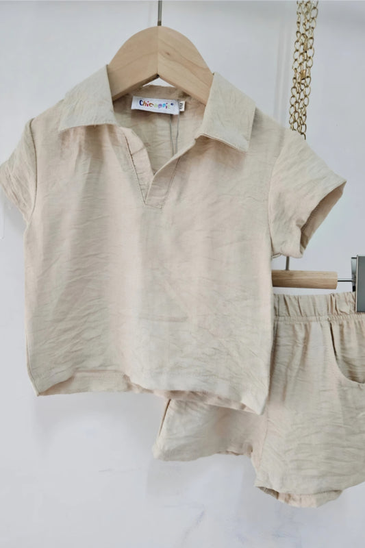 🤍 Ensemble gaufré – Haut & short