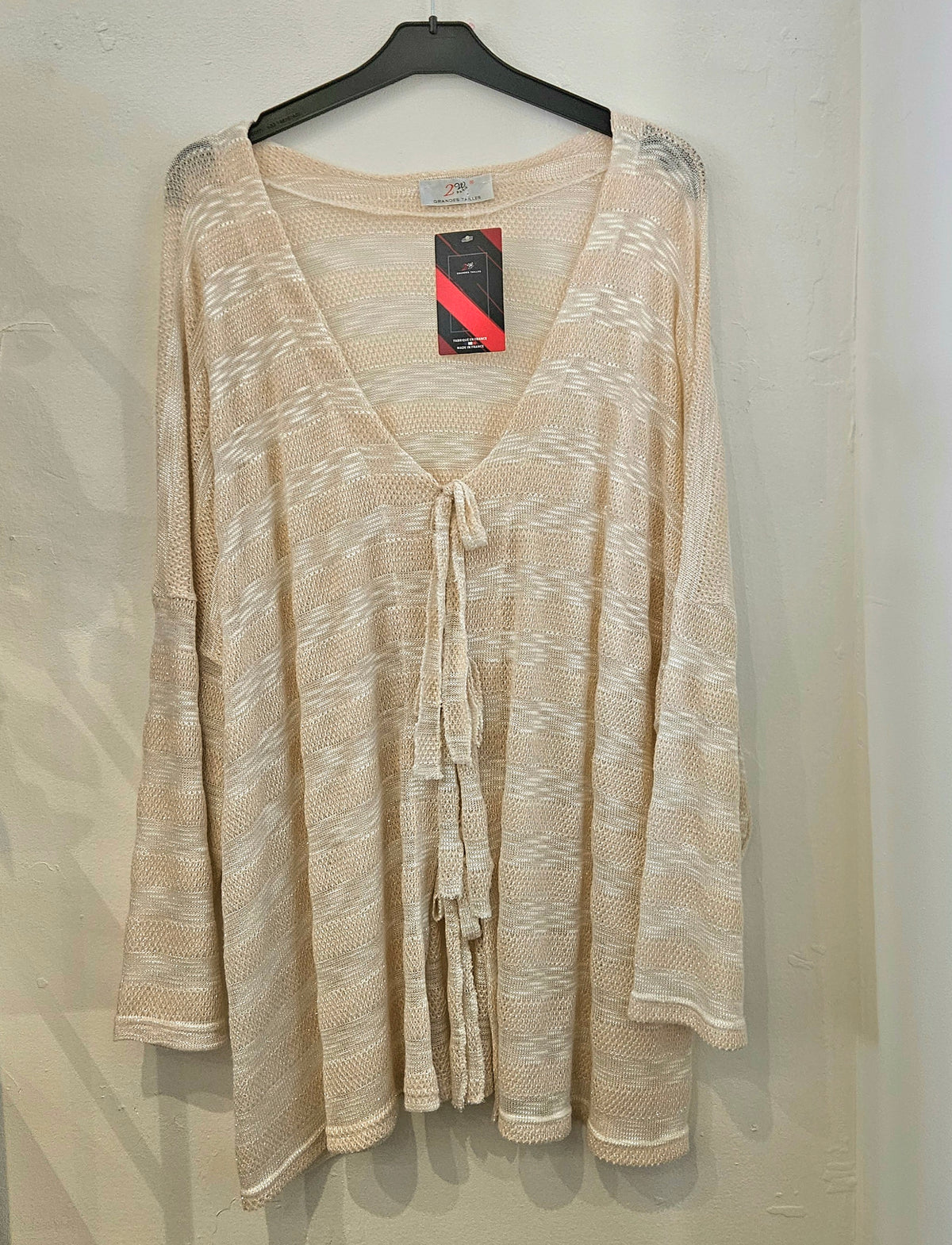 Cardigan ample rayé à lurex ✨️