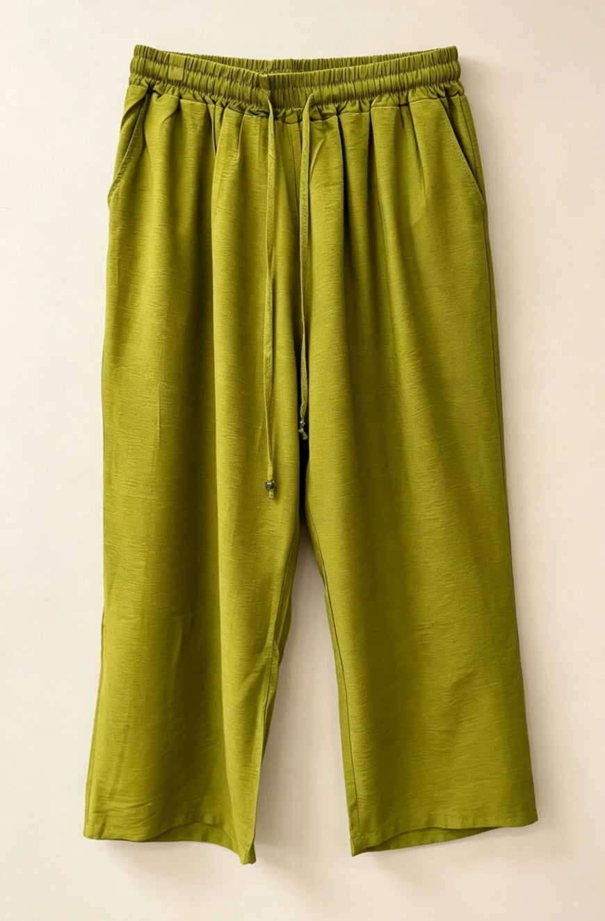 Pantalon grande taille fluide à poches