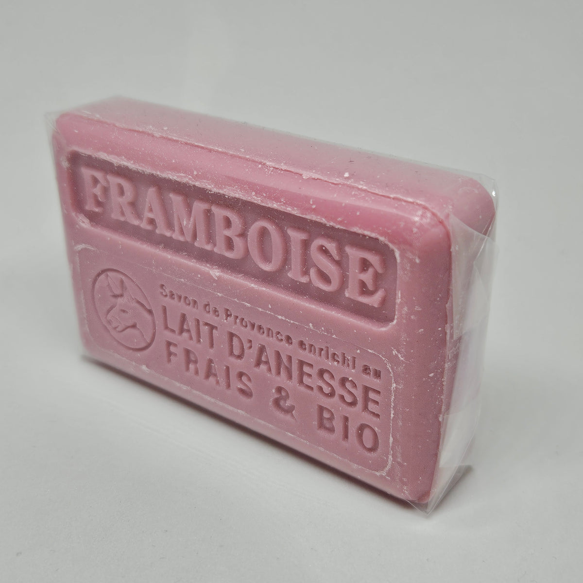 ❤️ Savon au lait d’ânesse frais & bio – Framboise – 100 g