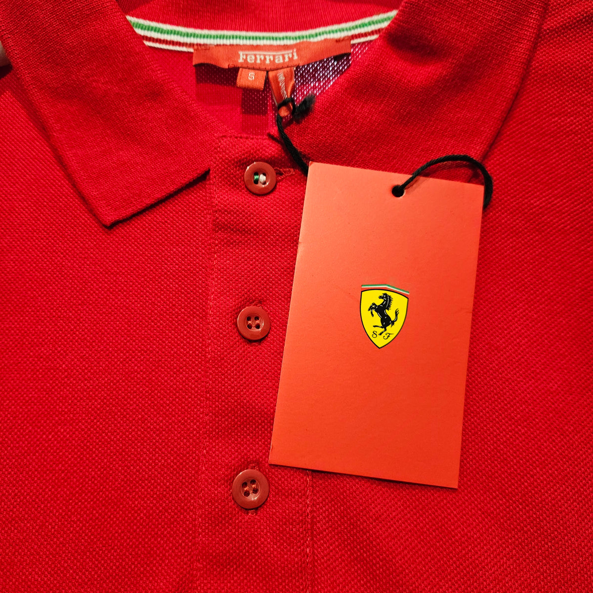 🏎️ Polo Ferrari rouge – Taille S