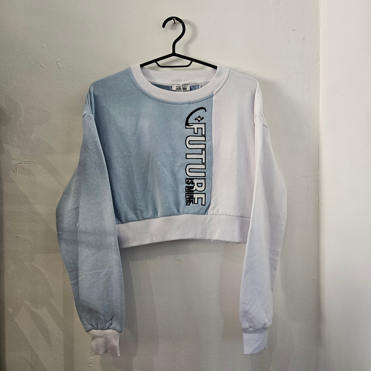 Sweat bleu et blanc - Jennyfer - Taille S