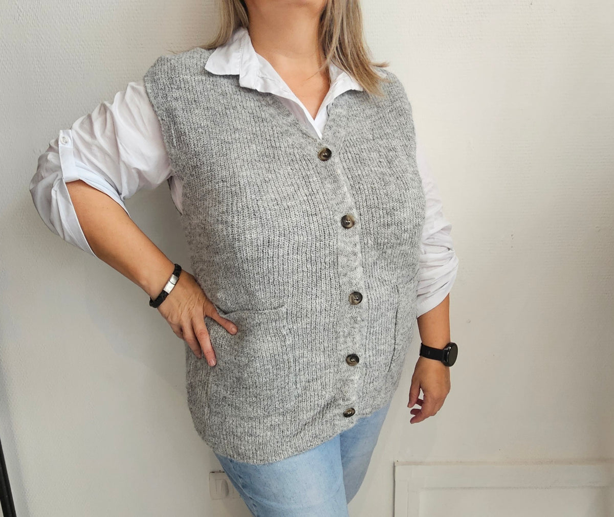 Gilet sans manches boutonné ✨️