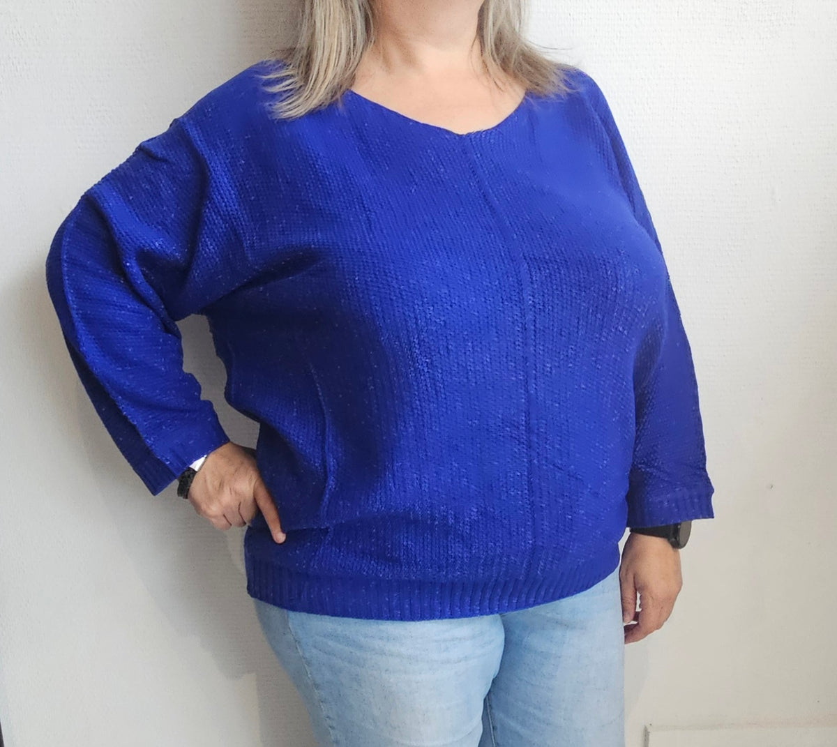Pull scintillant col V ✨️