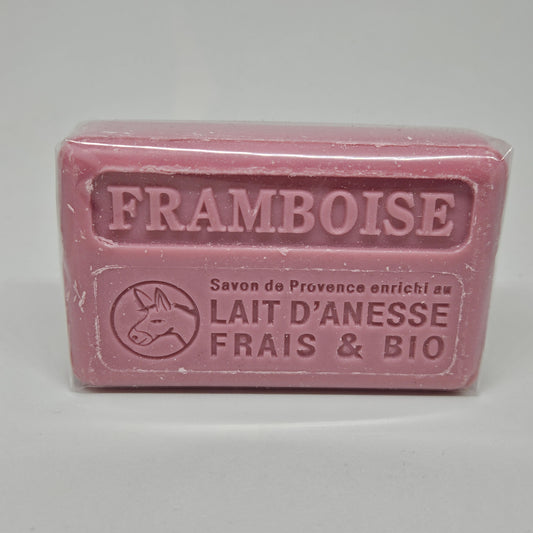 ❤️ Savon au lait d’ânesse frais & bio – Framboise – 100 g