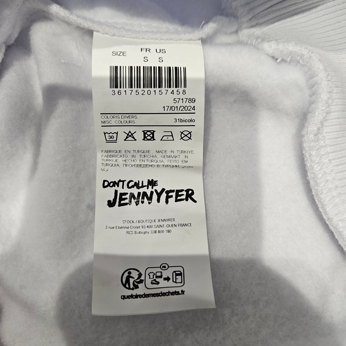 Sweat bleu et blanc - Jennyfer - Taille S